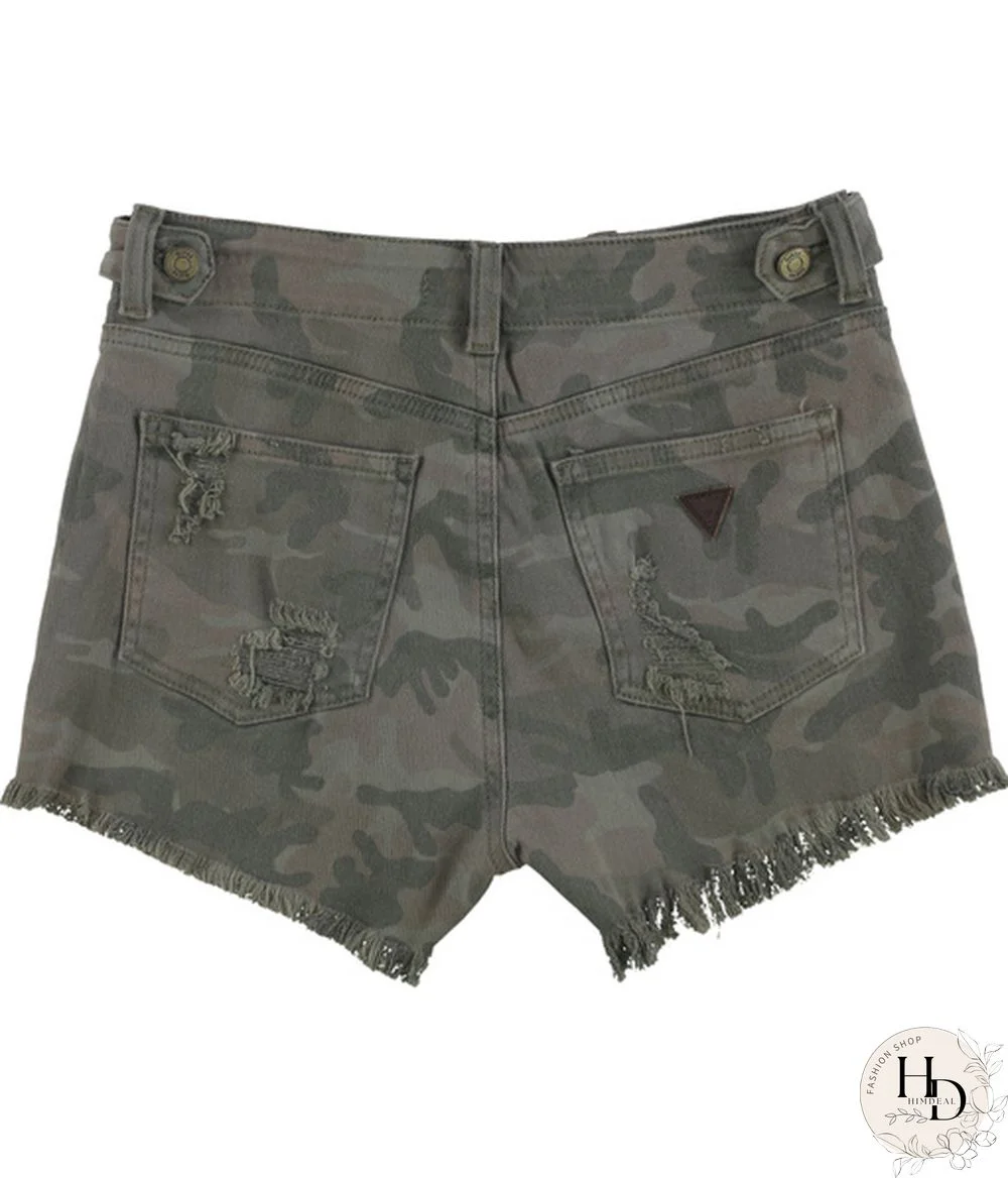 Guess Womens Camo Casual Denim Shorts