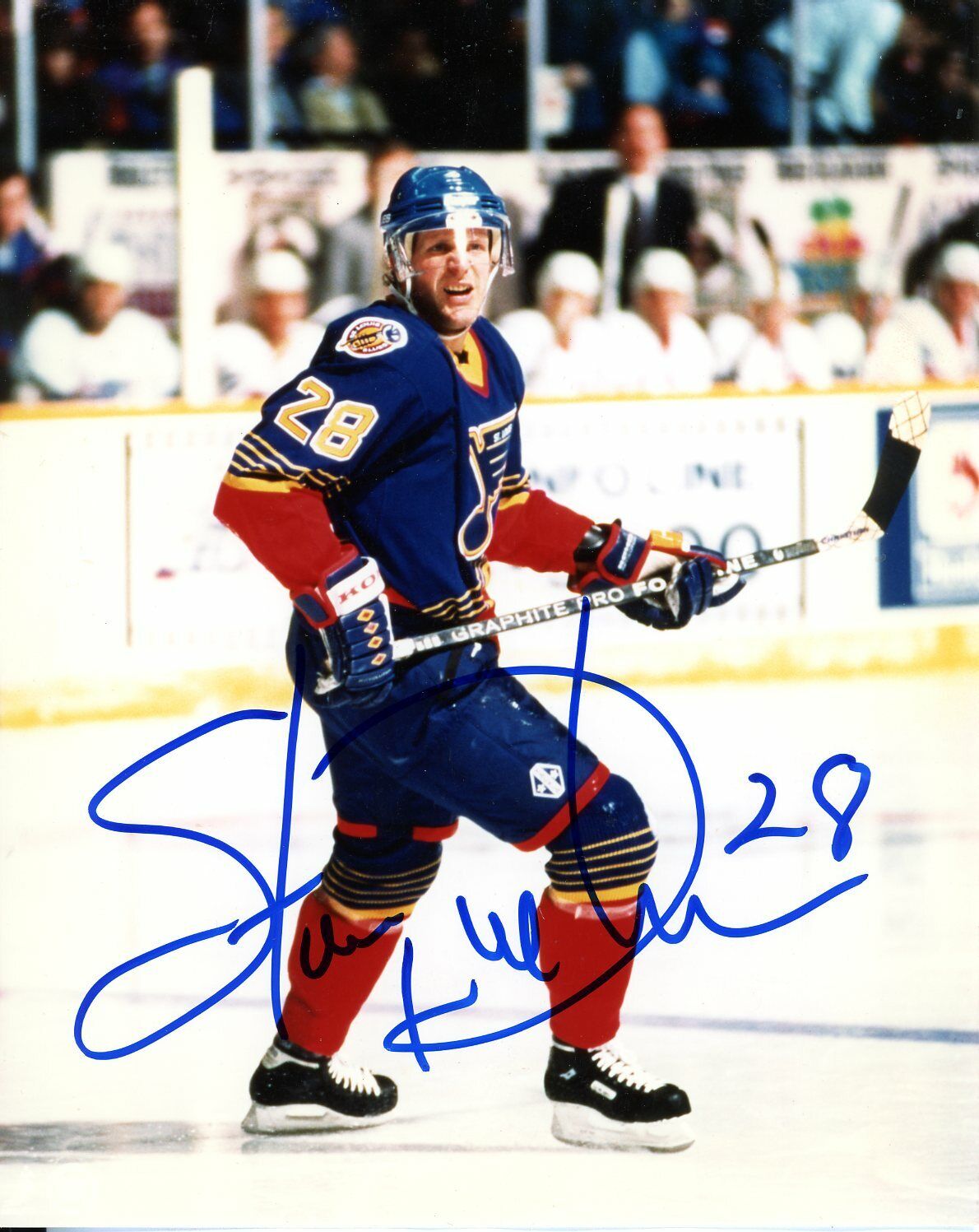 Steve Duchesne Autographed 8x10 St. Louis Blues # S249