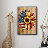 Diamond Painting -DIY Round Drill National Flag Sunflower(40x60cm)