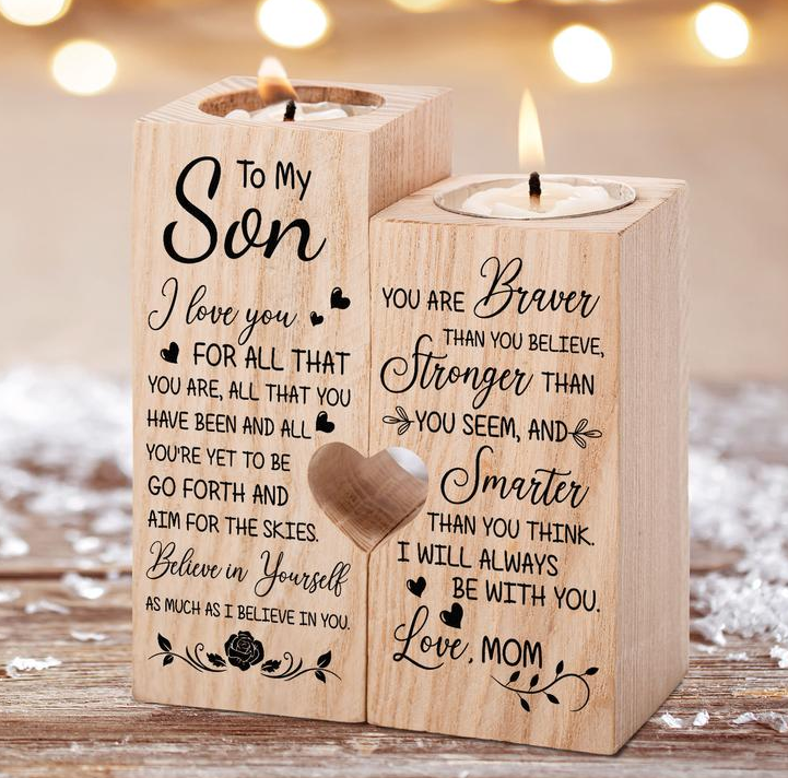 To My Son Candlestick- I Love You - Candle Holder