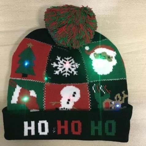 LED Knitted Christmas Hat DMladies