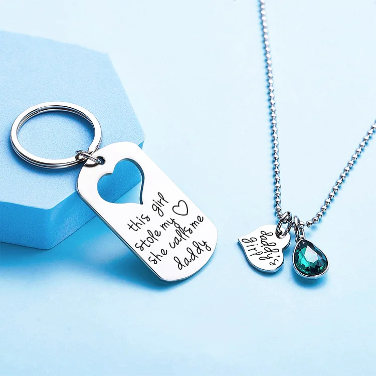 For Dad - Daddy's Girl Necklace and Keychain Set