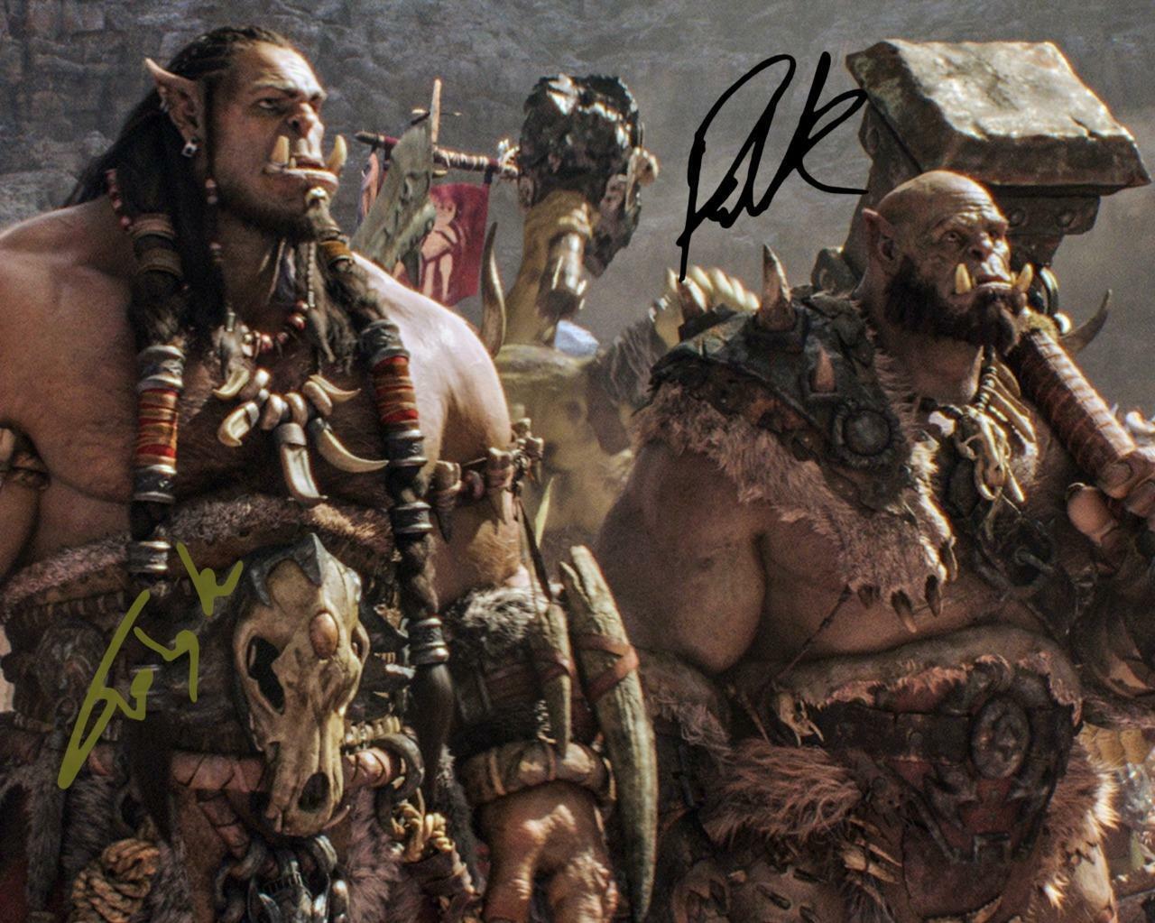 WARCRAFT Toby Kebbell & R.Kazinsky SIGNED AUTOGRPHED 10 X 8