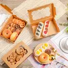 30 Pack Kraft Bakery Box with Clear Window Cookie Box Pastry Box for Gift Giving