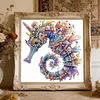 Purple Crystal Twin Seahorses Special Shaped 5D DIY Partial Drill Diamond Painting Kits for Adults Beginners Home Decor Diamonds Dots Gem Art Kits Diamond Art Kit 11.81 X11.81inch