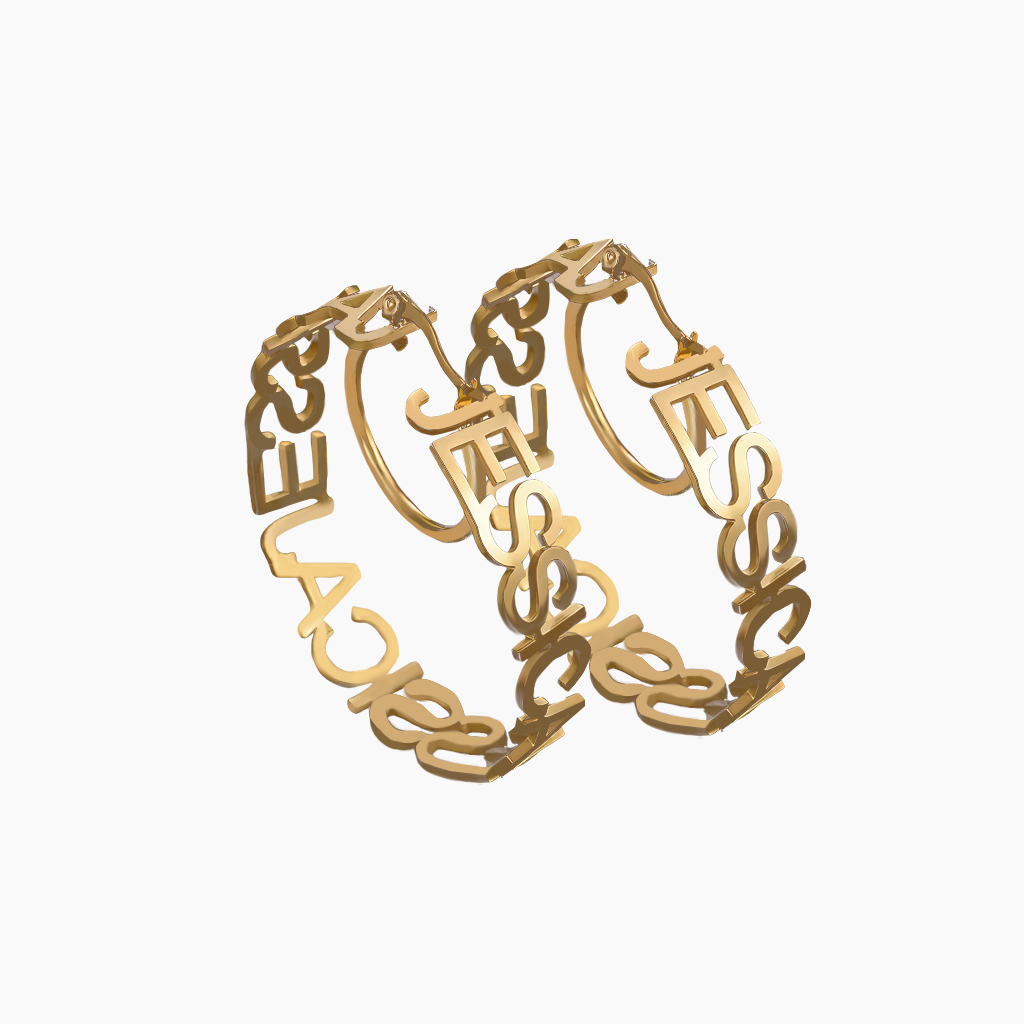 Gold Circle Hoop Earrings
