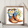 Daisy And Boots-11CT Stamped Cross Stitch 40*40cm/15.75*15.75in