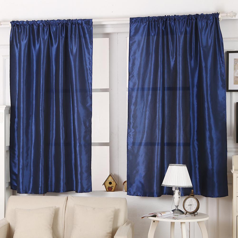 

Solid Blackout Curtains Window Curtain for Living Room Bedroom (Dark Blue, 501 Original