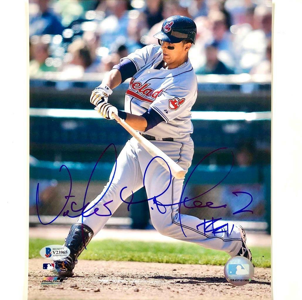 Victor Martinez 41 autograph Cleveland Indians signed 8x10 Photo Poster painting BAS COA Beckett