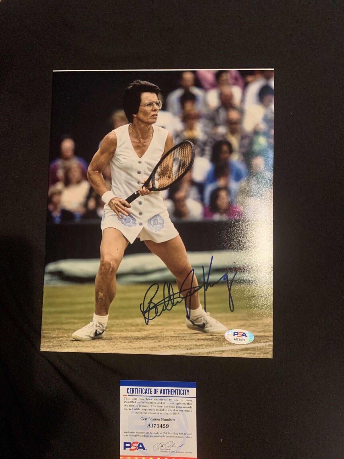 billie jean king Signed 8x10 Photo Poster painting Pic Auto Tennis Psa Coa