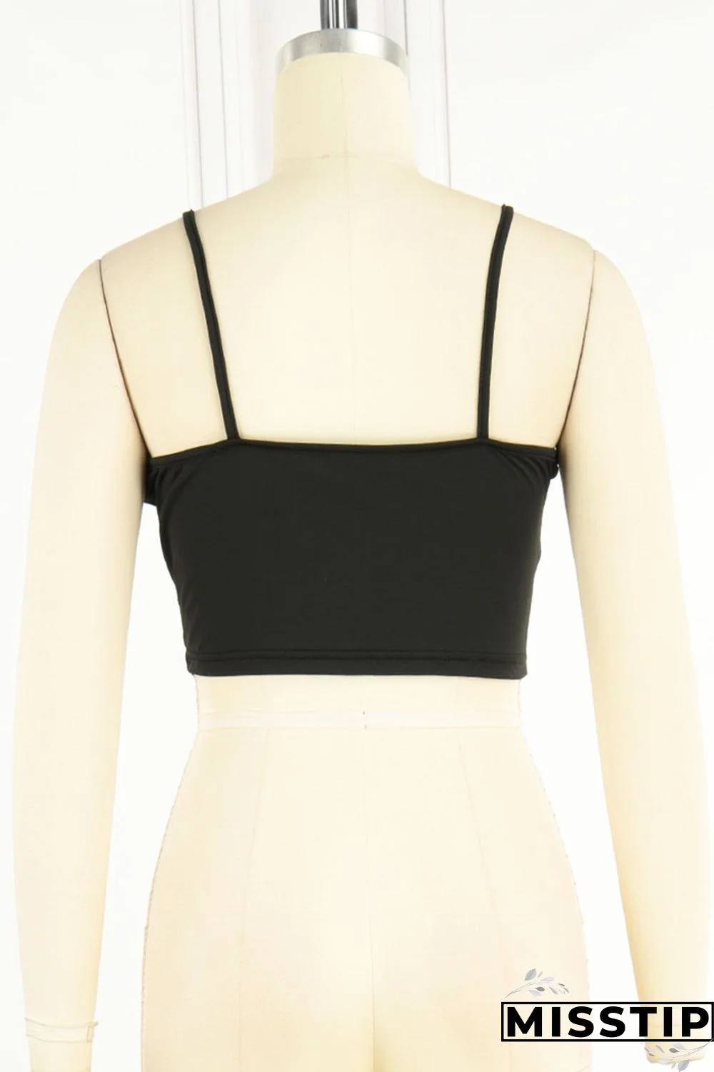 Grey Sexy Street Print Patchwork Spaghetti Strap Tops