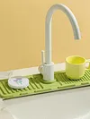2Pcs Silicone Sink Splash Guard Quick Dry Water Catcher Mat for Sink (Grey)
