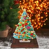 DIY Wooden Diamond Painting Xmas Tree Desktop Ornaments Double Side Printed Desk Decor Kits