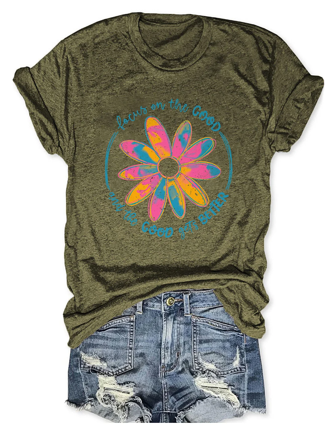Focus On The Good Boho Hippie T-shirt