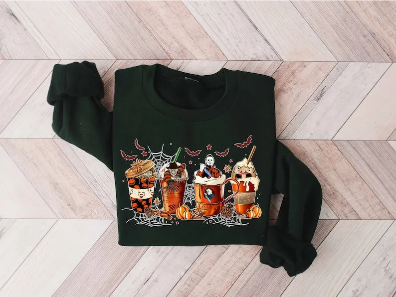 Skeleton Coffee Cups Sweatshirt