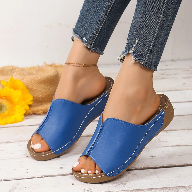 Yyvonne Wear Women's Shoes Comfortable Slope And Slippers Simple Size 2025 New Cool Drag Woman