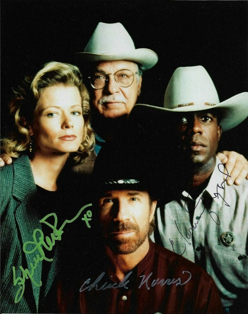 WALKER, TEXAS RANGER Cast Signed Photo Poster painting x3 Chuck Norris, Sheree J. Wilson, Clarence Gilyard Jr. wcoa