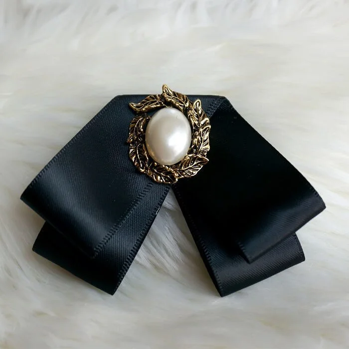 Hand-made Bow Tie Ladies Unisex Banking Stewardess Student Performs Career Korean White Shirt Black Bowtie Classic Trendy Gifts