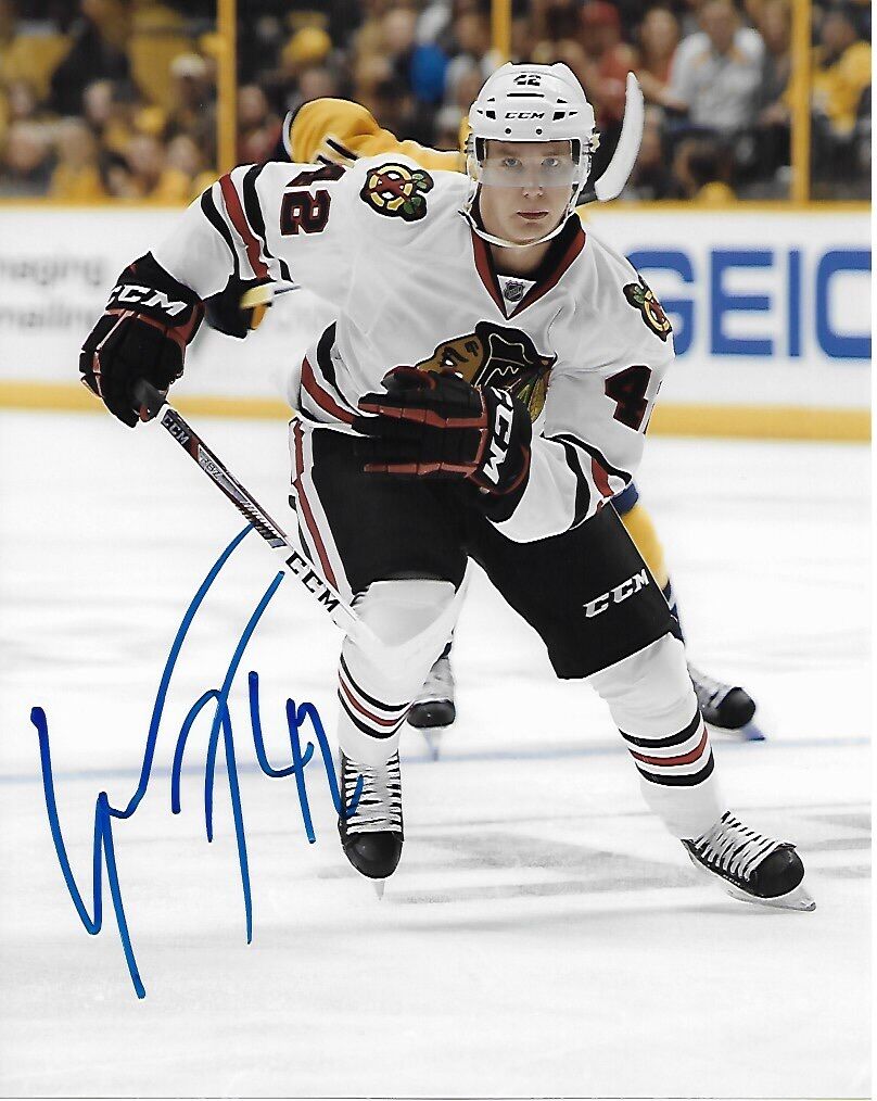 Chicago Blackhawks Gustav Forsling Signed Autographed 8x10 Photo Poster painting COA C