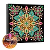 Neonfarbenes Mandala-Muster speziell geformte 5D-DIY-Teilbohrer-Diamanten-Punkte, Edelstein-Kunst-Kits mit Rahmen, Diamanten-Gem&auml;lde, Edelstein-Kunst 