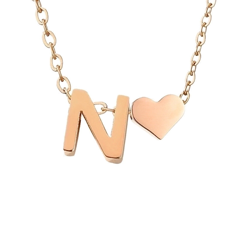 Stainless Steel Titanium Steel 14K Gold Plated Fashion Plating Letter Necklace