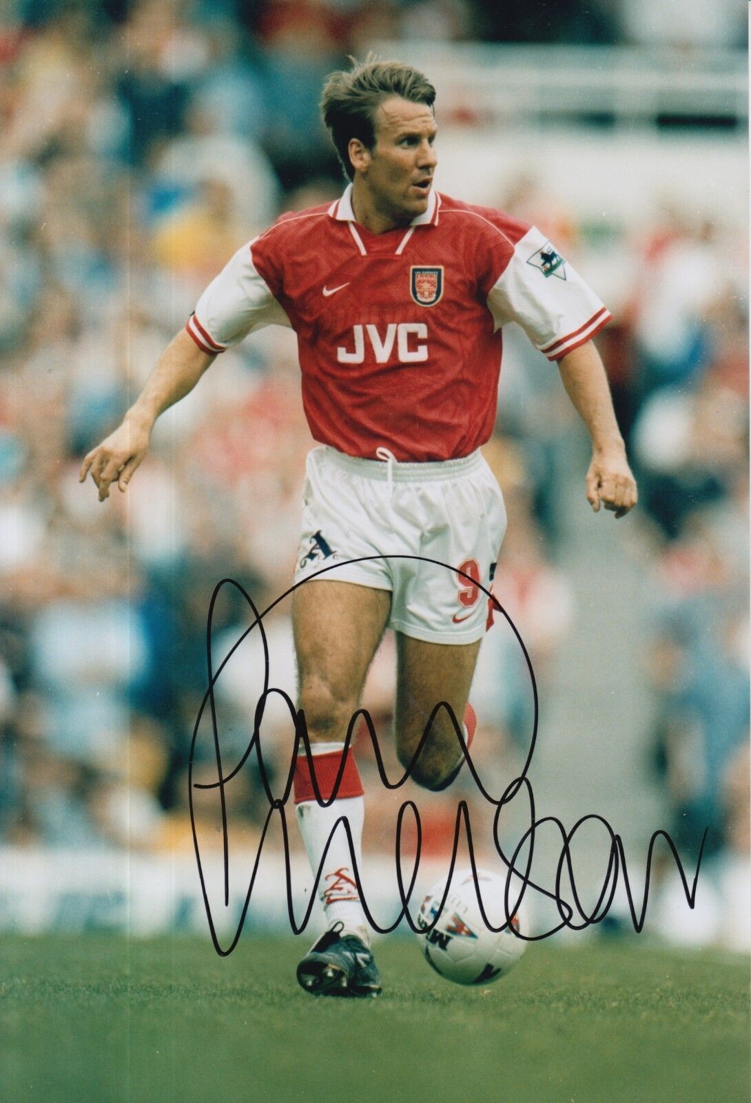 Paul Merson Hand Signed Arsenal 12x8 Photo Poster painting.