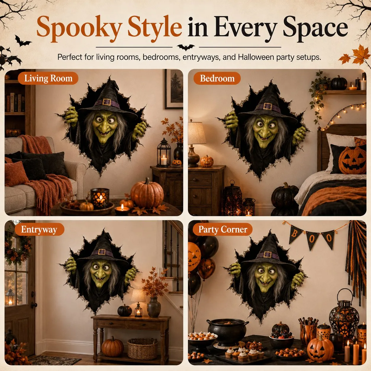 Halloween Witch Wall Decoration