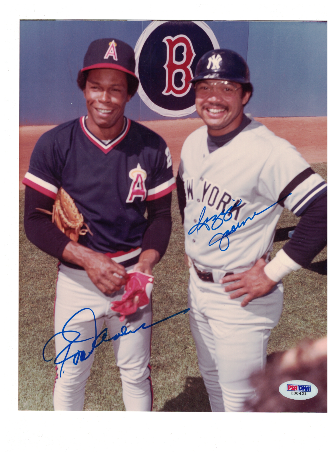 Rod Carew Angels Reggie Jackson New York Yankees Signed 8x10 Baseball Photo Poster painting PSA