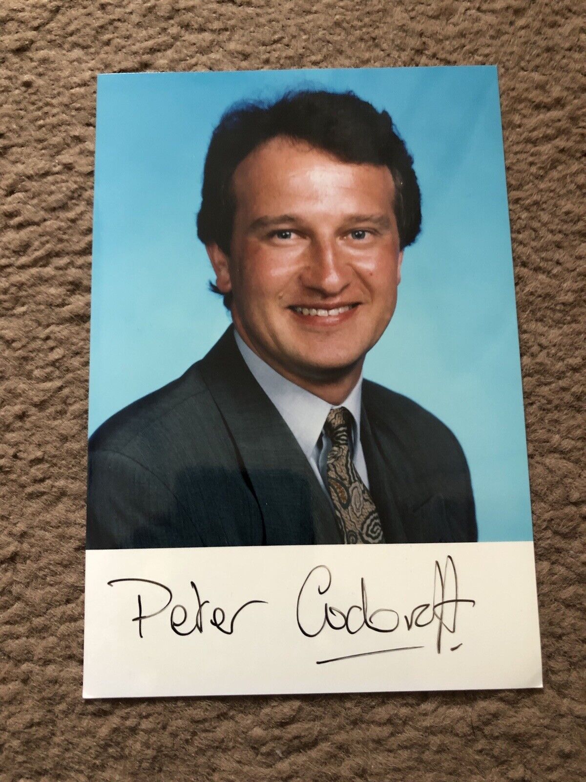 PETER COCKCROFT (BBC WEATHER) SIGNED Photo Poster painting