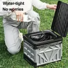 Folding Collapsible Toilet for Adults & Kids Emergency Toilet with Lid & Reusable for Camping Travel Outdoor Car RV & Emergency Use