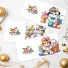uk.everydayedeals 6Pcs DIY Diamond Painting Greeting Card - Easter Cats