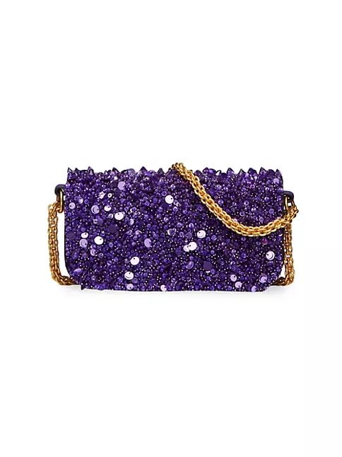 Valentino Garavani Small Loc&ograve; Shoulder Bag With 3D Embroidery