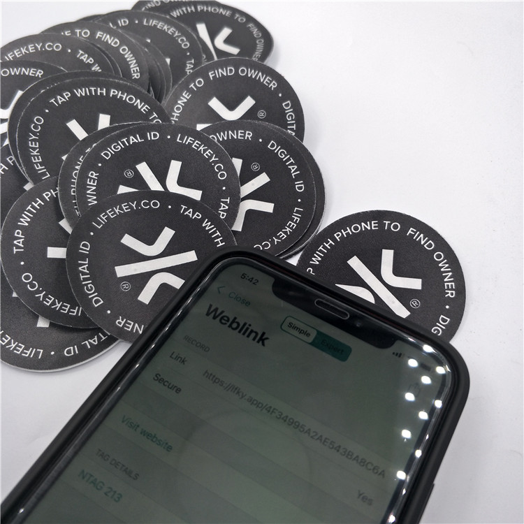 Easy heat Iron On smart textile nfc tag