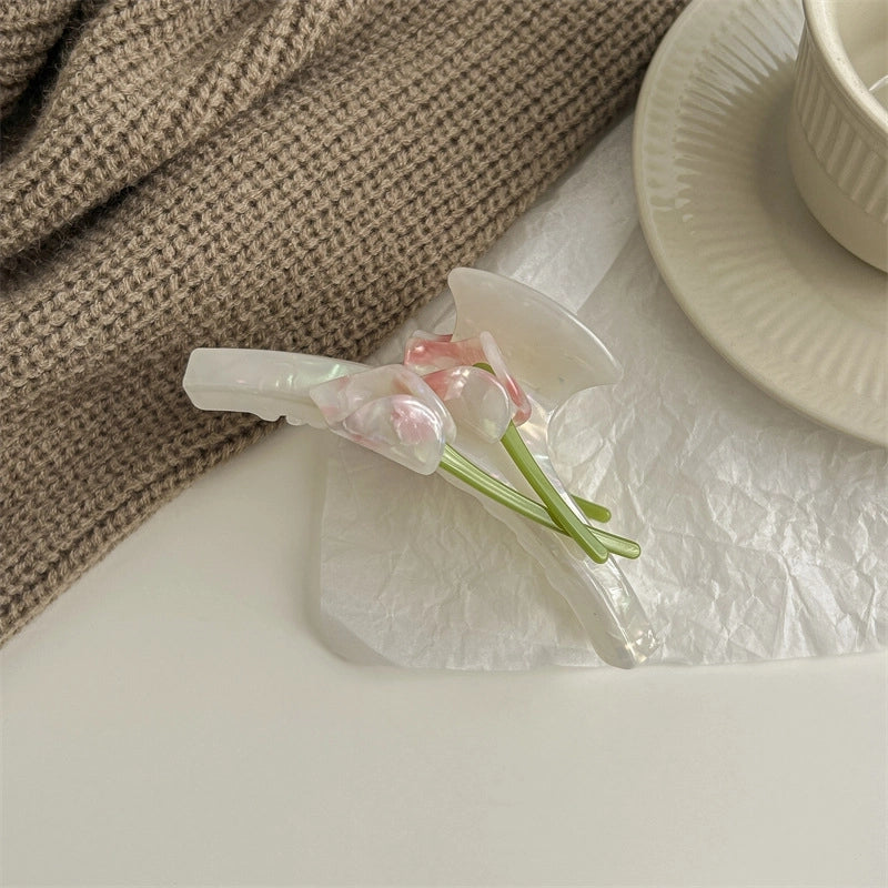 Elegant Minimalist Women’s Flower Acetic Acid Sheets Hair Claws