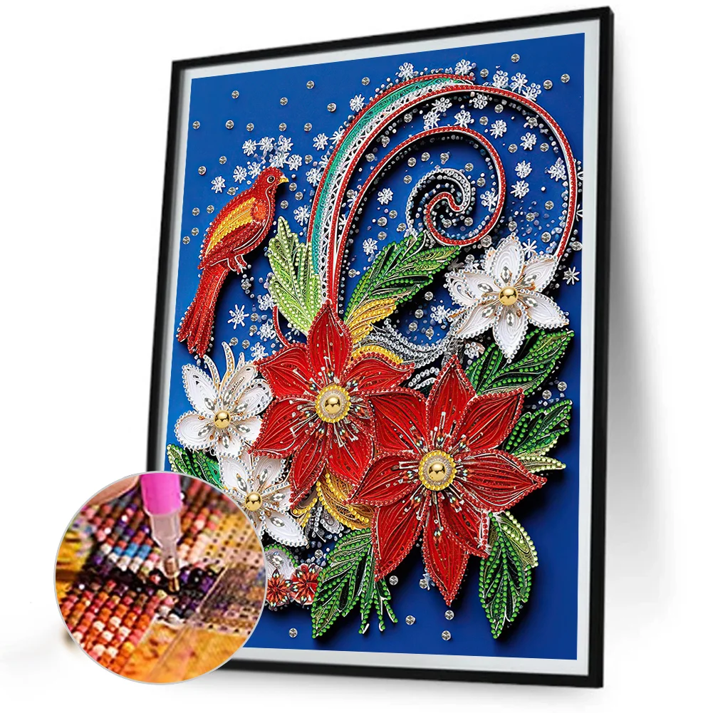 Diamond Painting - Partial Special Shaped Drill - Flower(Canvas|30*40cm)