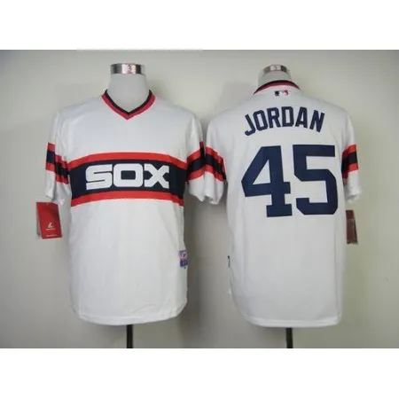 White Sox #45 Michael Jordan White Alternate Home Cool Base Stitched MLB Jersey