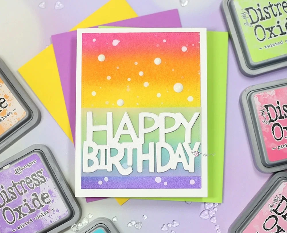 Piggy Craft metal cutting dies cut die mold Happy birthday letters Scrapbook paper craft knife mould blade punch stencils dies