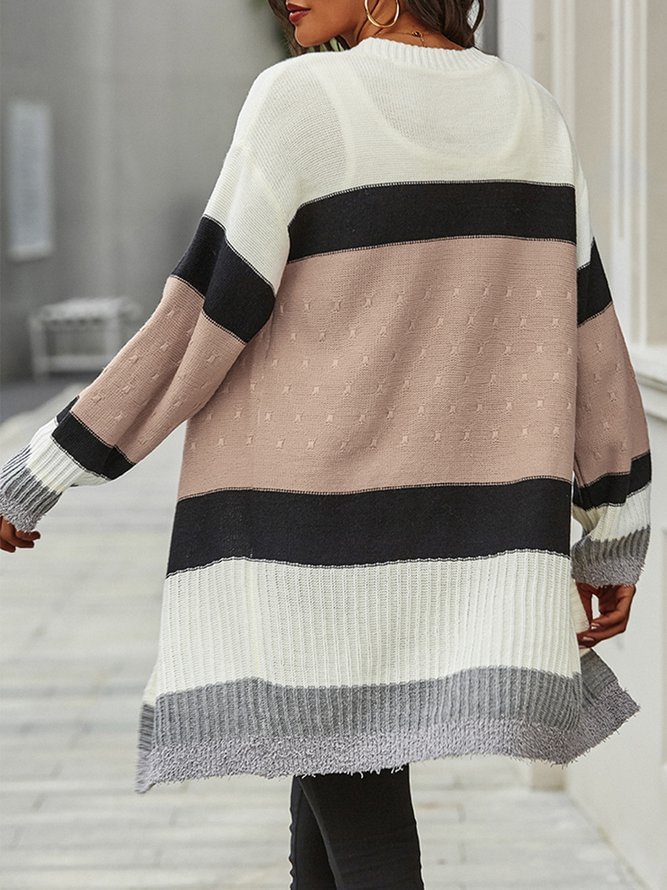 Casual Long Sleeve Knitted Coat Sweater