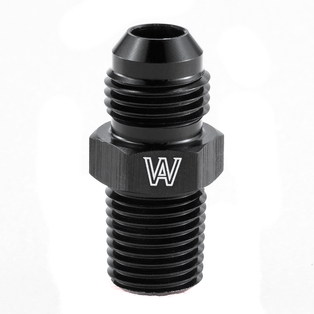 Alloyworks 6AN Male Flare to 1/4" NPT Fitting Adapter Aluminum Straight