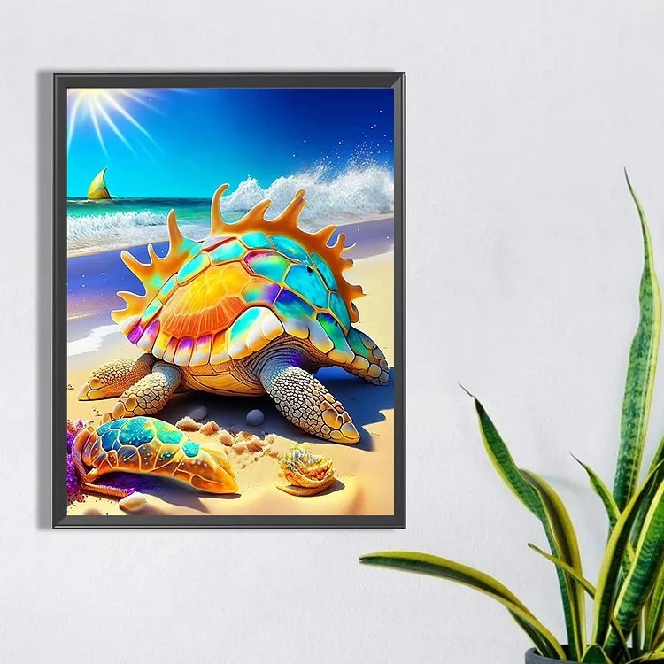 Beach Turtle - Full Round - Diamond Painting (30*40cm)