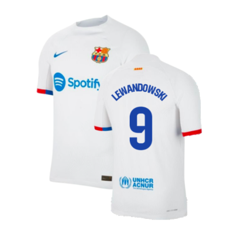 Maillot FC Barcelone Robert Lewandowski 9 Extérieur 2023/2024