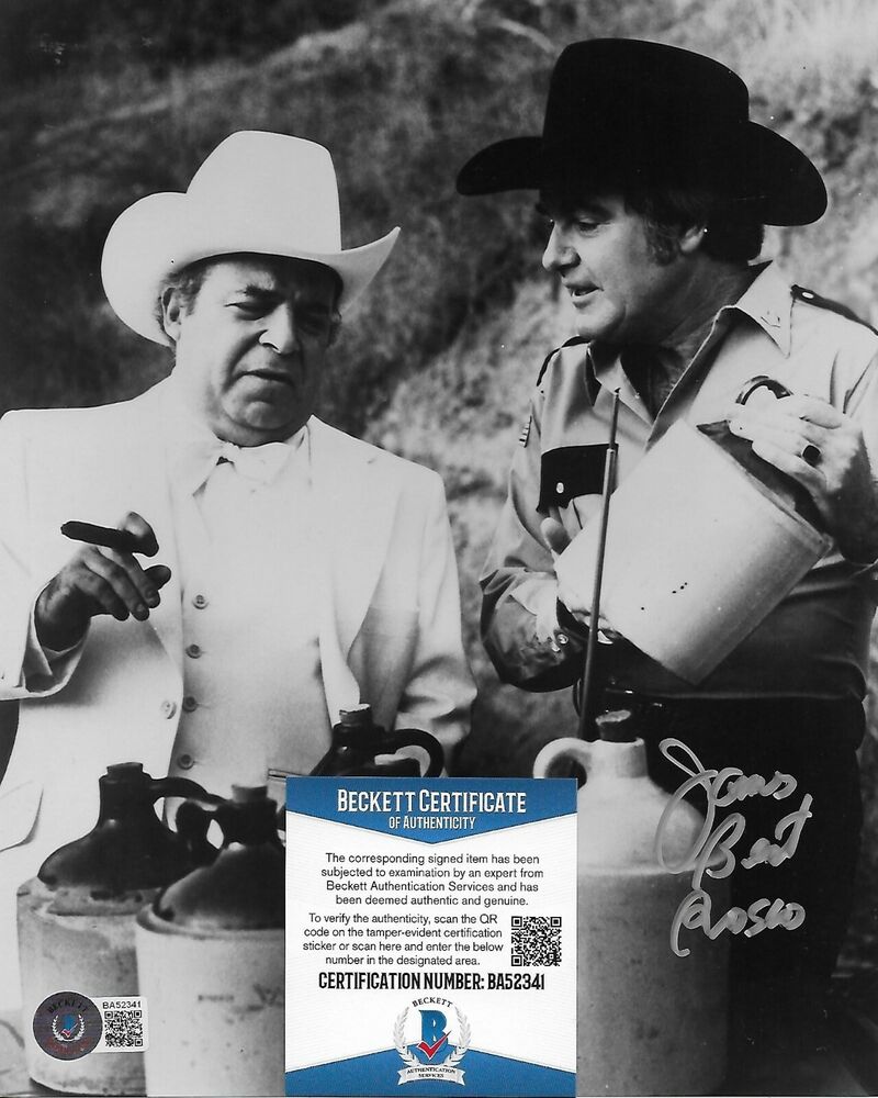 James Best Dukes of Hazzard Original Autographed 8X10 Photo Poster painting w/Beckett