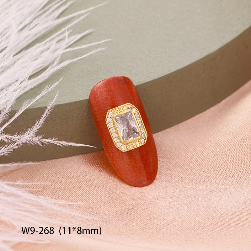 2pcs 2021 New 3D Metal Zircon Nail Art Jewelry Top Zircon Crystal Manicure Zircon Diamond Pendant Japanese Nail Decoration