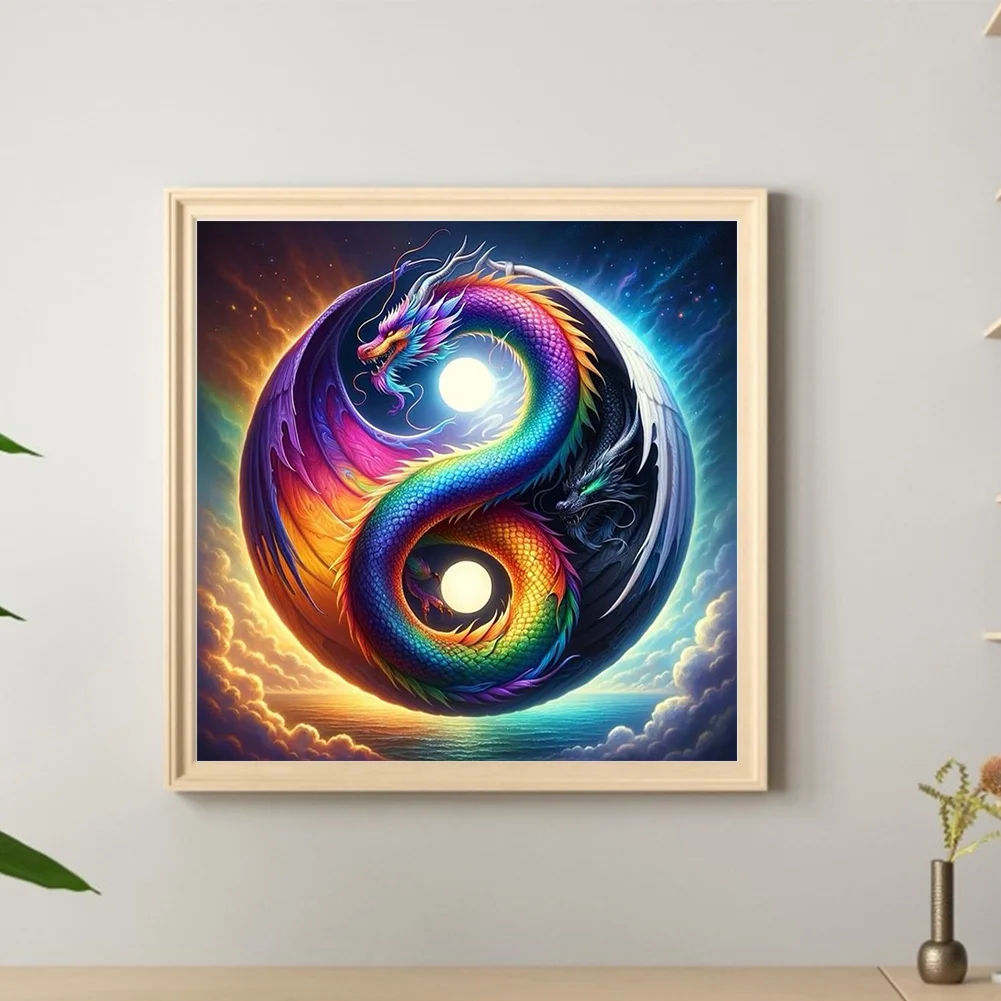 Diamond Painting - Full Round Drill - Dragon(Canvas|30*30cm)