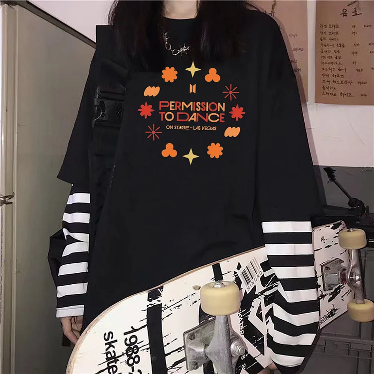 Permission To Dance On Stage Fake Two-piece Sweatshirt