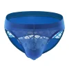 Men's Mid-Rise Sexy Ice Silk Mesh Briefs
