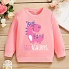 Kid Baby Girl Cute Sassy Dinosaur Graphic Print Sweatshirt
