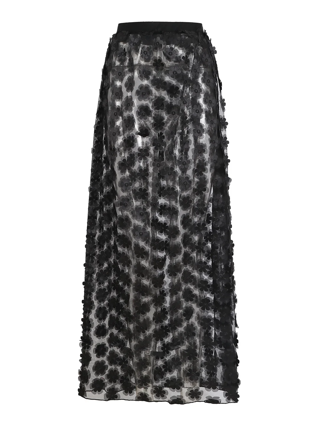 Uveng Pure Black One-Piece Swimsuit Women 2025 New Half-Body Dress Two-Piece Swimsuit Swimsuit