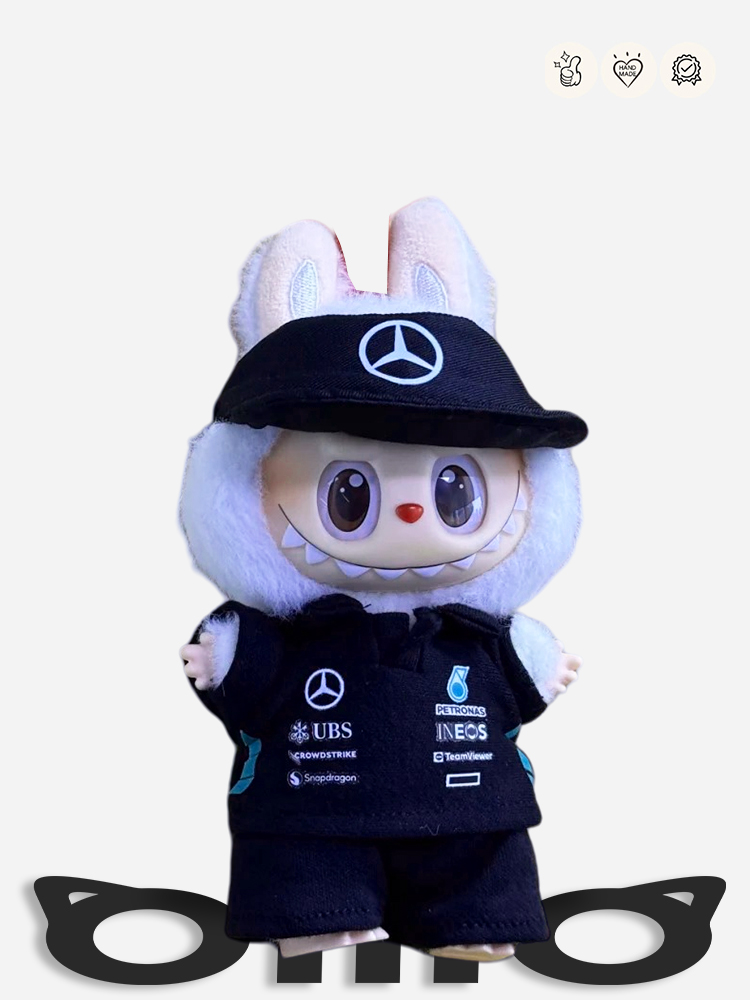 LABUBU Clothes F1 Mercedes-BenZ Racing Suit Set