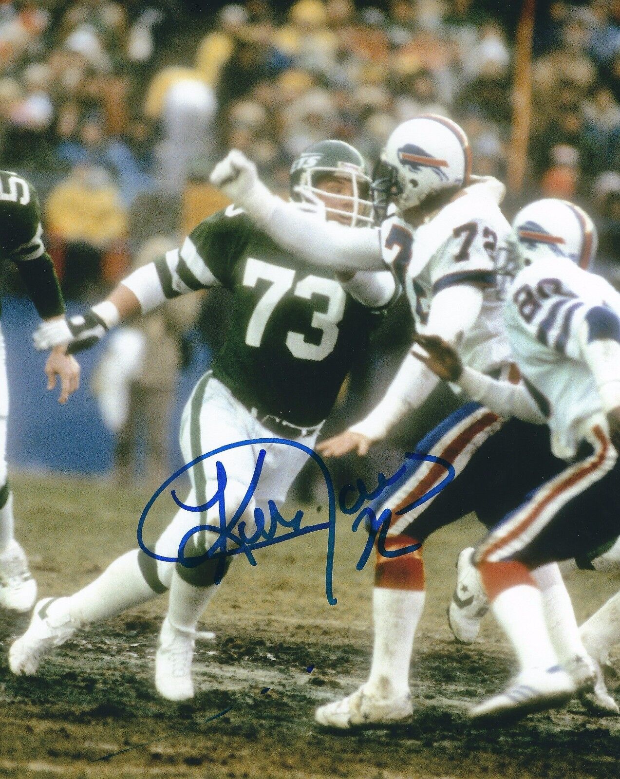 Autographed KEN JONES Buffalo Bills 8x10 Photo Poster painting - w/COA